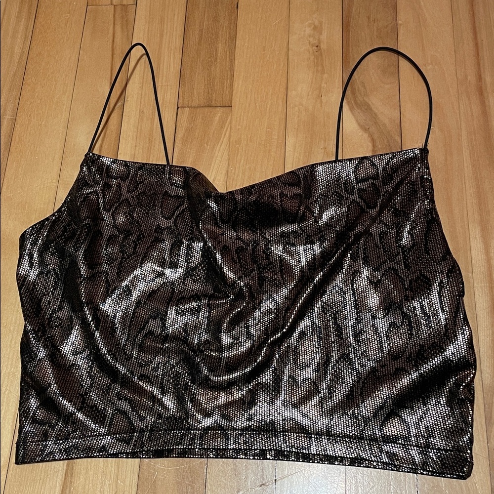 H&M Shimmering Animal Print Top